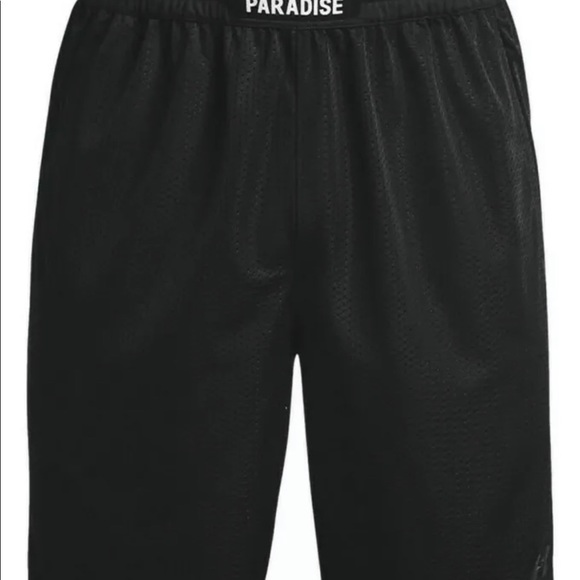 Under Armour Project Rock Iron Paradise Shorts Black Men's Sz  1361618-001 New - Picture 2 of 8